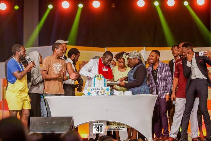 File image of comedians on Churchill show when the Churchill celebrated his 40th birthday
