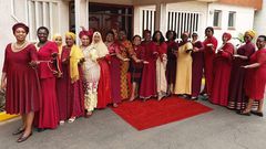 A photo of MPs in the Inua Mama political outfit