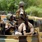 Members of the Mali Armed Forces (FAMA) patrol in the streets of Gao, in central Mali, in July 2019