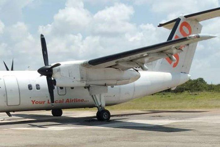 Scare as Fly540 plane gets stuck in pothole during take off at Manda Airport, Lamu