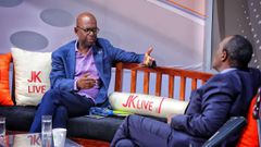 Late Safaricom CEO Bob Collymore with Citizen TV anchor Jeff Koinange
