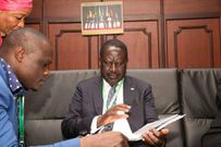 Norman Magaya with Raila Odinga