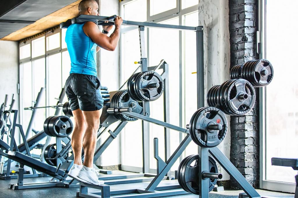 Calf raises exercise.
