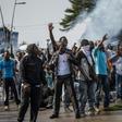 Backers of Gabonese opposition presidential candidate Jean Ping take to the streets on August 31, 2016, protesting his announced defeat by incumbent Ali Bongo