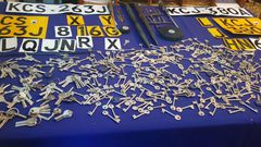 6 arrested by DCI detectives, vehicles and fake number plates recovered (Twitter/DCI)