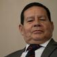 Brazil Vice-President Hamilton Mourao gestures during a press conference with foreign journalists in Rio de Janeiro, Brazil, on July 15, 2019