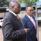 Lawyer Assa Nyakundi with his client Apostle James Ng'ang'a during his trial at the Limuru Law Courts