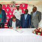 President Uhuru Kenyatta during the inauguration of the revamped New KCC Dandora Factory as part of celebrations to mark Ushirika Day Celebrations 2019