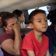 Central American migrant families being deported from southern California into Tijuana, Mexico in July