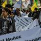 Demonstrators gathered in Colombia's major cities, including the capital Bogota, and denounced the killing of human rights activists