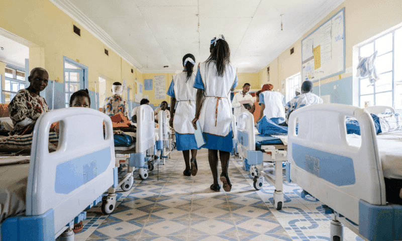 Medics attend to patients