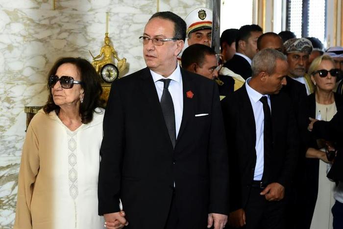 Chadlia Caid Essebsi and her son Hafedh welcomed world leaders who travelled to Tunisia to pay their respects to the late president Beji Caid Essebsi in July