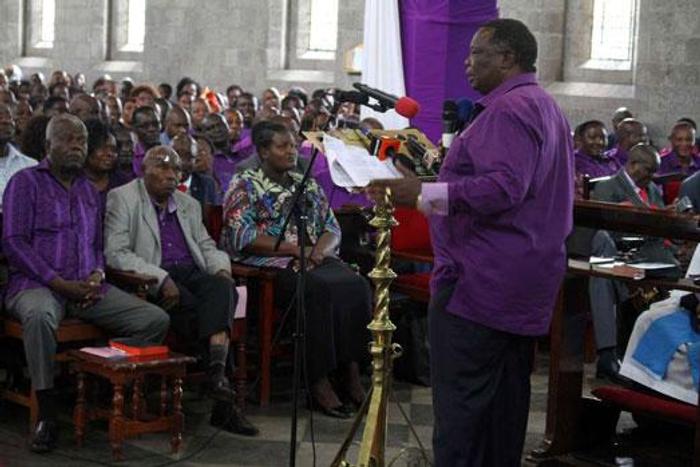 File image of Francis Atwoli at a past church service