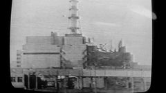 A picture of the Chernobyl plant shown on Soviet television on April 30, 1986