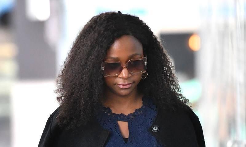 Esther Arunga leaving Court in Australia