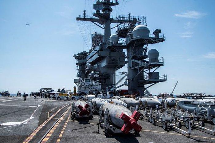 Citing Iranian threat, U.S. sends carrier group and bombers to Persian Gulf