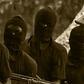 Unknown gunmen in face mask - Illustration purpose