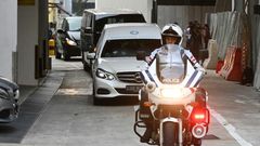 A hearse transporting Mugabe's body left a Singapore funeral parlour accompanied by a police escort