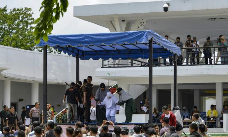 Public floggings are routine in Indonesia's conservative province of Aceh