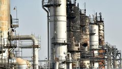A damaged installation at Saudi Arabia's Abqaiq oil processing plant