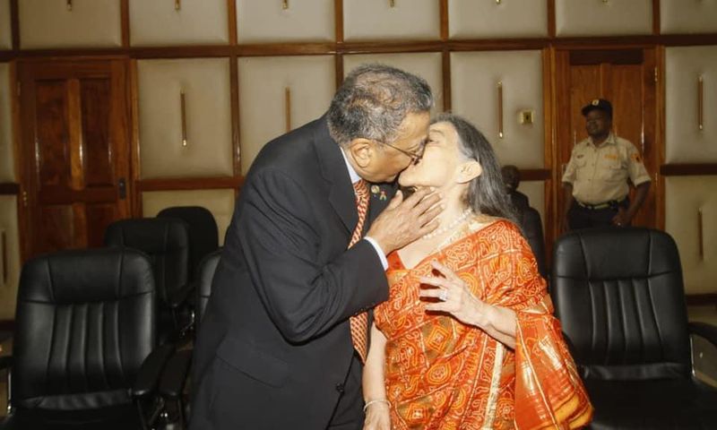 90-year old billionaire Manu Chandaria and wife Aruna formalise their marriage at Attorney General's Sheria House office