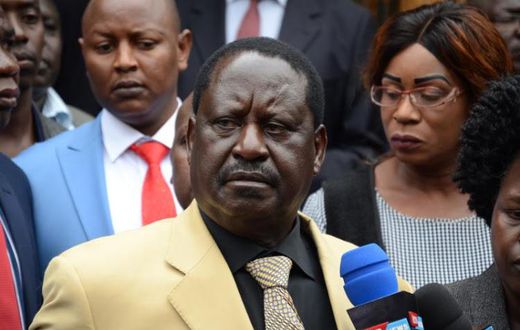 File image of Raila Odinga at Lee Funeral Home shortly after viewing the body of Governor Joyce Laboso on 29 July 2019