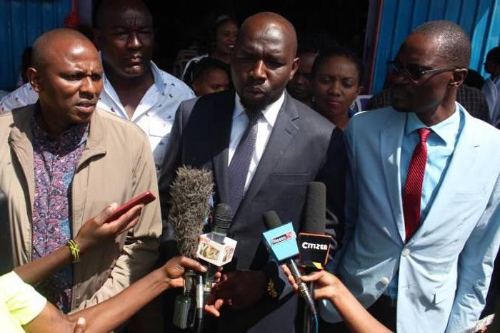 File image of Kimilili MP Didmus Barasa(Right) with Elgeyo-Marakwet Senator Kipchumba Murkomen (Centre) Kikuyu MP Kimani Ichungwa (left) at a past event