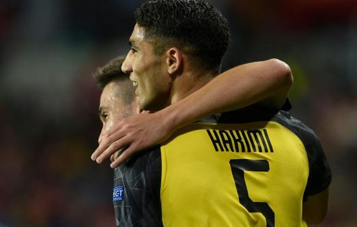 Match-winner Achraf Hakimi is at Dortmund on a two-year loan deal from Real Madrid