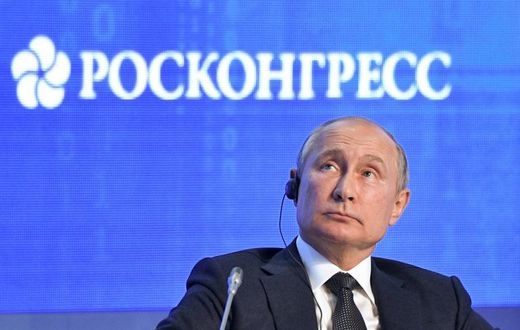 A shaman opposed to Russian President Vladimir Putin, is not of sound mind; Putin is pictured October 2, 2019