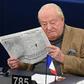 (FILES) This file photo taken on March 14, 2018 shows French far-right Front National (FN) party founder, former leader and MP Jean-Marie Le Pen at the European Parliament in Strasbourg; Le Pen has been charged with "embezzlement of public funds"