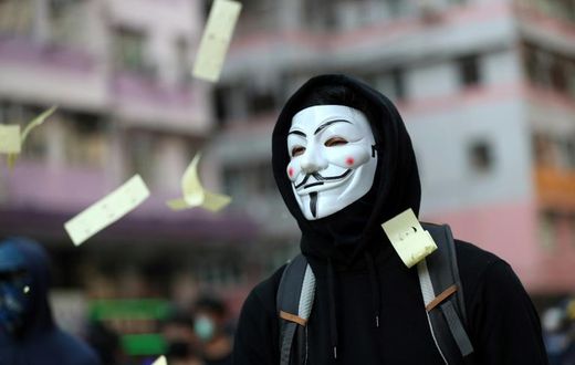 Protesters have used face masks to avoid identification -- along with helmets, goggles and respirators to protect themselves from tear gas and police projectiles