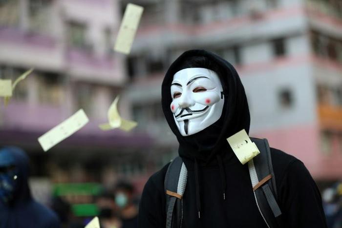 Protesters have used face masks to avoid identification -- along with helmets, goggles and respirators to protect themselves from tear gas and police projectiles