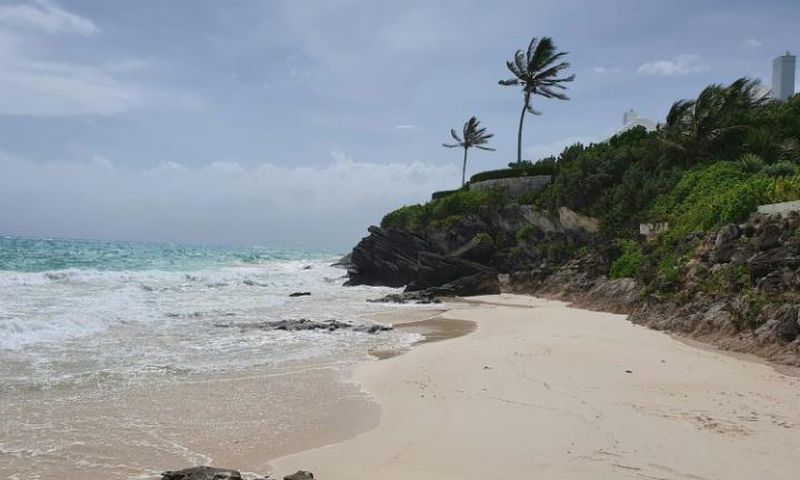 Residents of Bermuda prepared for the arrival of Hurricane Humberto -- seen here is Grape Bay Beach in Paget, not far from the capital Hamilton