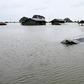 Houses have been submerged by floodwaters in Shwegyin township of the Bago Region in Myanmar