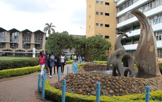 Students at UoN main campus grounds