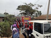 First responders at Precious Talents School where 4 pupils were feared dead on Monday morning after building collapsed