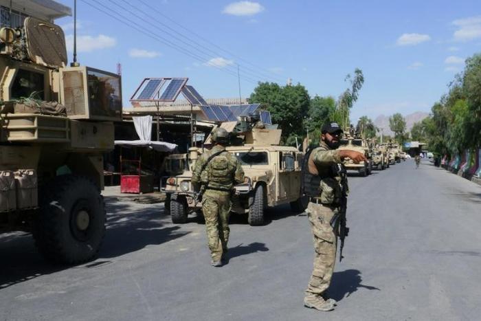 The fighting began when insurgents briefly seized an Afghan army recruitment centre in Farah, a city seen in this file photo from May 2018