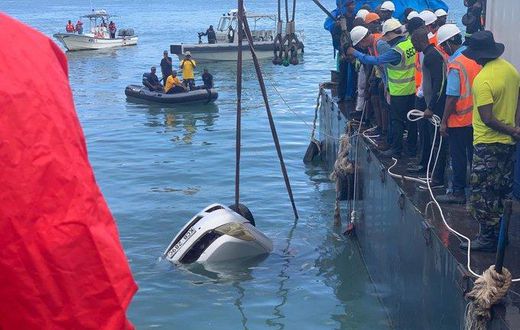 Vehicle that plunged into Indian Ocean recovered