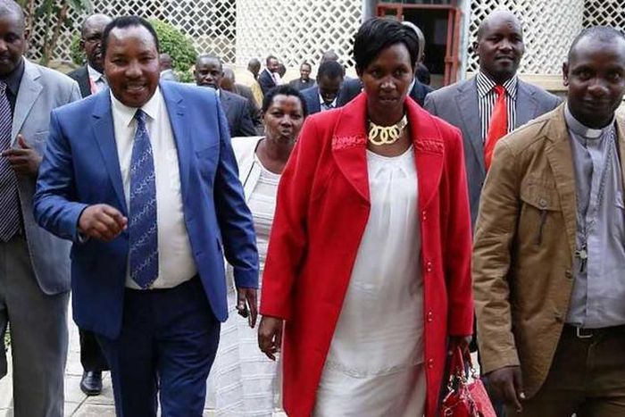 File image of Governor Ferdinand Waititu with his wife Susan Ngun'gu