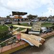 The deadly mini-tornado near Rome's Fiumicino airport devastated this petrol station