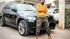 Milele FM boss Alex Mwakideu shows off his new sleek ride