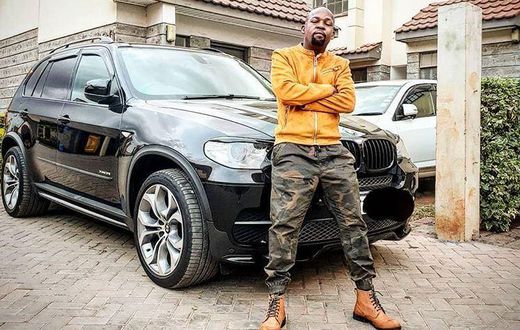 Milele FM boss Alex Mwakideu shows off his new sleek ride
