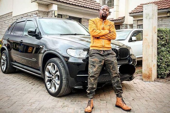 Milele FM boss Alex Mwakideu shows off his new sleek ride