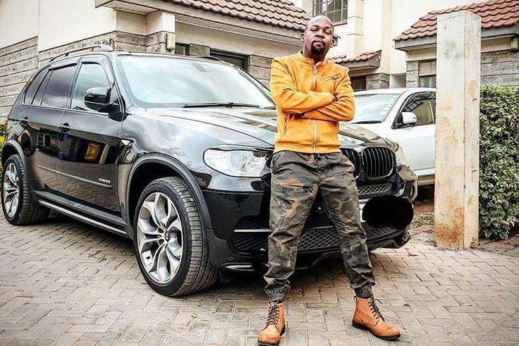Milele FM boss Alex Mwakideu shows off his new sleek ride