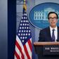US Treasury Secretary Steven Mnuchin, pictured September 10, said on CNBC he is "cautiously optimistic" about chances for a deal to resolve the conflict