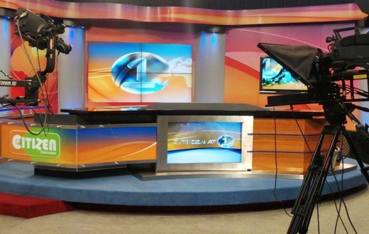 An empty Citizen TV studio