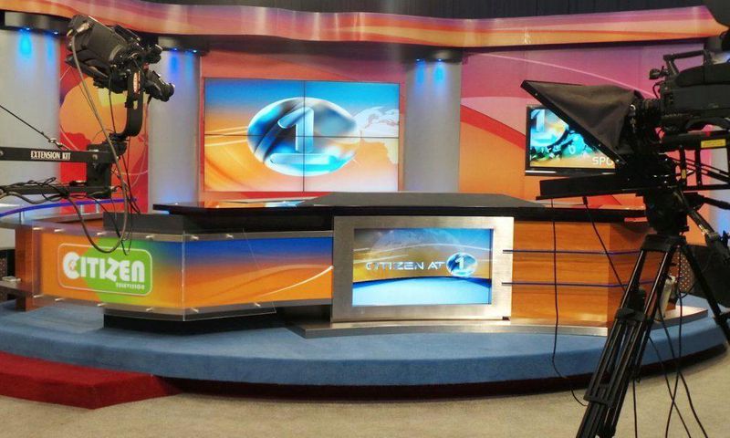 An empty Citizen TV studio