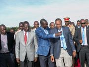 Kipchumba Murkomen, DP Ruto, Jackson Mandago and President Kenyatta at a past event