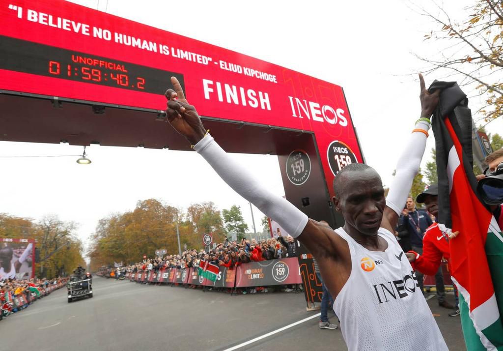 Eliud Kipchoge wins the Ineos 1:59 Challenge in Vienna, sets a new world record of 1:59:40