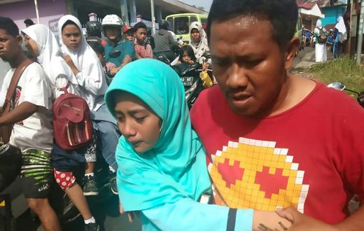 Terrified residents in Indonesia's remote Maluku islands ran into the streets as buildings fell in around them when the tremor struck
